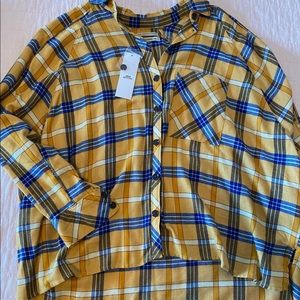 Yellow & Blue Flannel Size XS